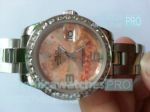 Highest Qaulity Swiss Replica Rolex Datejust Diamond Pink Flowers Face SS Case Watch